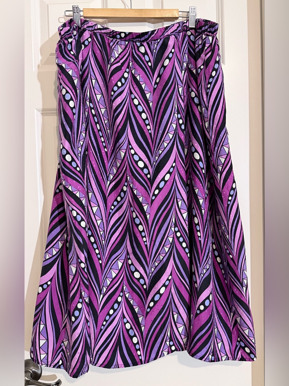 Vibrant Pink & Purple Graphic Skirt